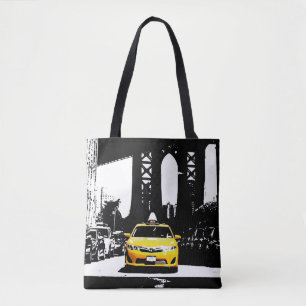 Niedlich New York City Nyc Yellow Taxi Brooklyn Po Tasche