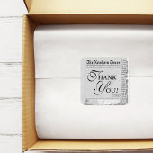 Niedlich Newspaper Baby Dusche Vielen Dank für Ihr Quadratischer Aufkleber