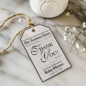 Niedlich Newspaper Babydusche Vielen Dank für Ihr  Geschenkanhänger