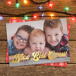 Niedlich Nice List Crew Weihnachten Foto Imitate G