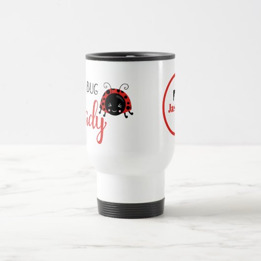 Niedlich nicht bug den Ladybug ein Monogramm hinzu Reisebecher (Mittel)