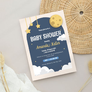 Niedlich Night Sky Baby Dusche Einladung