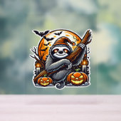 Niedlich Night Sloth Halloween Klassischer T - Shi Acrylschild (Neutral)