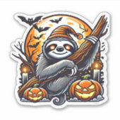 Niedlich Night Sloth Halloween Klassischer T - Shi Aufkleber (Vorderseite)