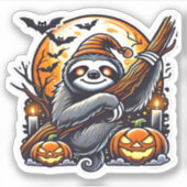 Niedlich Night Sloth Halloween Klassischer T - Shi Aufkleber (Vorderseite)