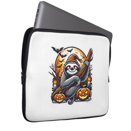 Niedlich Night Sloth Halloween Klassischer T - Shi Laptopschutzhülle (Vorne Rechts)