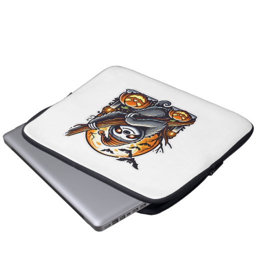 Niedlich Night Sloth Halloween Klassischer T - Shi Laptopschutzhülle (Vorne Knopf)