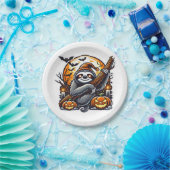 Niedlich Night Sloth Halloween Klassischer T - Shi Pappteller (Party)