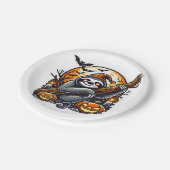 Niedlich Night Sloth Halloween Klassischer T - Shi Pappteller (Schrägansicht)