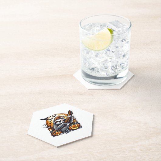 Niedlich Night Sloth Halloween Klassischer T - Shi Untersetzer (Vor Ort)