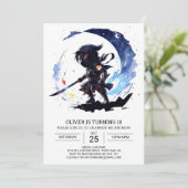 Niedlich Ninja Adventure Birthday Einladung (Stehend Vorderseite)