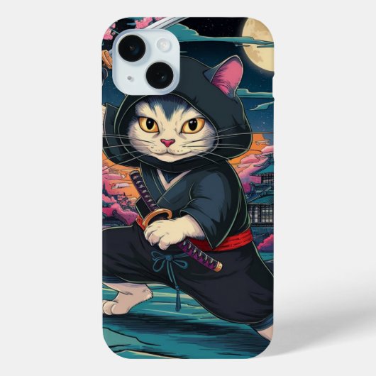 Niedlich Ninja Cat Case-Mate iPhone Hülle (Rückseite)