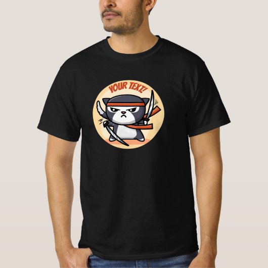 Niedlich Ninja Cat T-Shirt (Vorderseite)