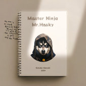 Niedlich Ninja Master Husky individuelle Notebook- Notizblock
