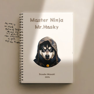 Niedlich Ninja Master Husky individuelle Notebook- Notizblock