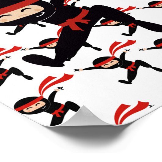 Niedlich Ninja Ninjas Poster (Ecke)