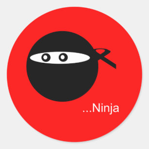 Niedlich Ninja Runder Aufkleber