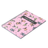 Niedlich Ninja Warrior - Kinder Individuelle Name Notizblock (Linke Seite)