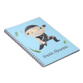Niedlich Ninja Warrior - Kinder Individuelle Name Notizblock (Rechte Seite)