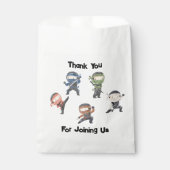 Niedlich Ninja Warrior Kindergeburtstag Gastgesche Geschenktütchen (Vorderseite)