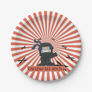 Niedlich Ninja Warrior Kindergeburtstag Pappteller