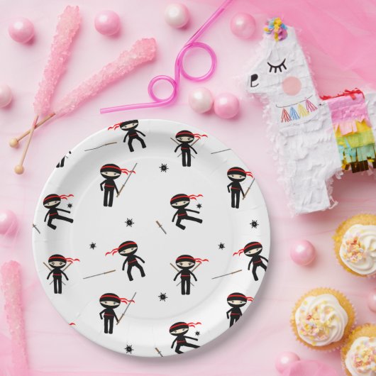 Niedlich Ninjas Pappteller (Party)