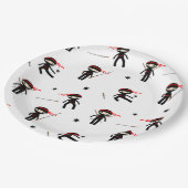 Niedlich Ninjas Pappteller (Schrägansicht)