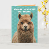 Niedlich No Drama Llama oder Alpaca Mein Stuhl Geb Karte (Gelbe Blume)