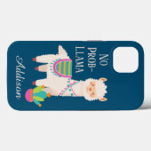 Niedlich No ProbLlama Individuelle Name Case-Mate iPhone Hülle (Rückseite (Horizontal))