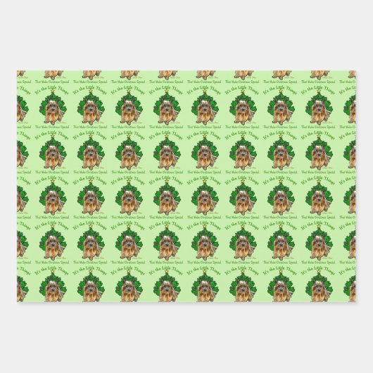 Niedlich Norwich Terrier Christmas Geschenkpapier Set (Vorderseite 3)