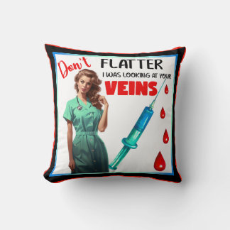 Niedlich Nostalgische Krankenschwester Pinup Flatt Kissen