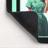 Niedlich Nostalgische Krankenschwester Pinup Flatt Mousepad (Ecke)