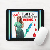 Niedlich Nostalgische Krankenschwester Pinup Flatt Mousepad (Mit Mouse)