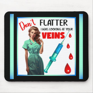 Niedlich Nostalgische Krankenschwester Pinup Flatt Mousepad