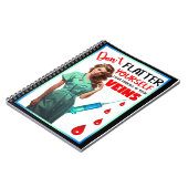 Niedlich Nostalgische Krankenschwester Pinup Flatt Notizblock (Linke Seite)