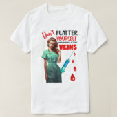 Niedlich Nostalgische Krankenschwester Pinup Flatt T-Shirt (Design vorne)