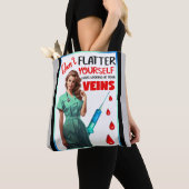 Niedlich Nostalgische Krankenschwester Pinup Flatt Tasche (Von Nahem)