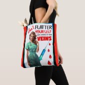 Niedlich Nostalgische Krankenschwester Pinup Flatt Tasche (Von Nahem)