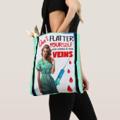 Niedlich Nostalgische Krankenschwester Pinup Flatt Tasche (Von Nahem)