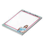 Niedlich Nostalgische Krankenschwester Pinup_ Ich  Notizblock (Rotiert)