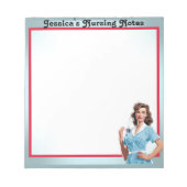 Niedlich Nostalgische Krankenschwester Pinup_ Ich  Notizblock (Vorderseite)