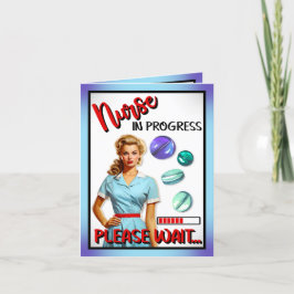 Niedlich Nostalgische Krankenschwester Pinup im Ga Dankeskarte