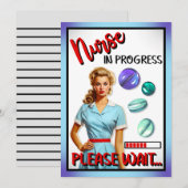 Niedlich Nostalgische Krankenschwester Pinup im Ga Dankeskarte (Vorne/Hinten)