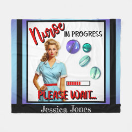 Niedlich Nostalgische Krankenschwester Pinup im Ga Fleecedecke