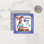 Niedlich Nostalgische Krankenschwester Pinup im Ga Mitteilungskarte (Vorderseite/Rückseite Beispiel)