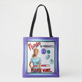 Niedlich Nostalgische Krankenschwester Pinup im Ga Tasche