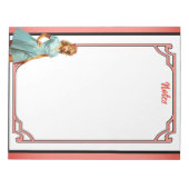 Niedlich Nostalgische Krankenschwester Pinup_ Kran Notizblock (Vorderseite)