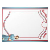 Niedlich Nostalgische Krankenschwester Pinup_ Mama Notizblock (Vorderseite)