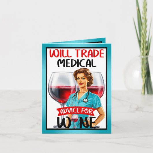 Niedlich Nostalgische Krankenschwester Pinup wird  Dankeskarte (Vorderseite)