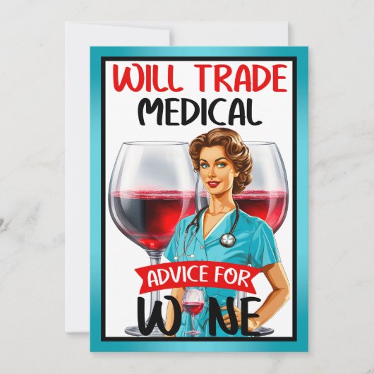 Niedlich Nostalgische Krankenschwester Pinup wird  Dankeskarte (Vorderseite)